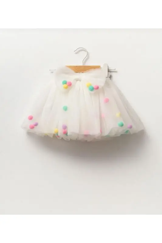 Girls Tutu Skirt, Pompom or Plain - 2