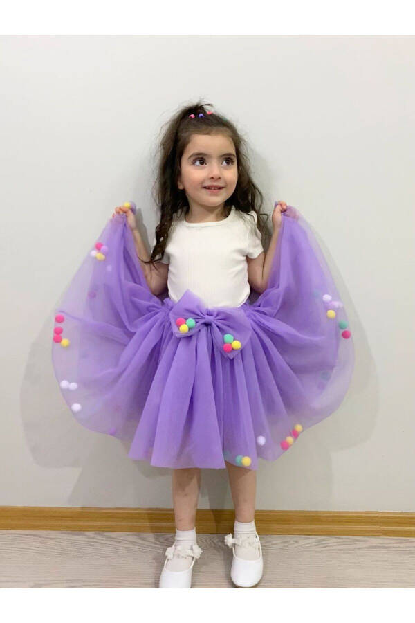 Girls Tutu Skirt, with Pom-poms or Plain - 9