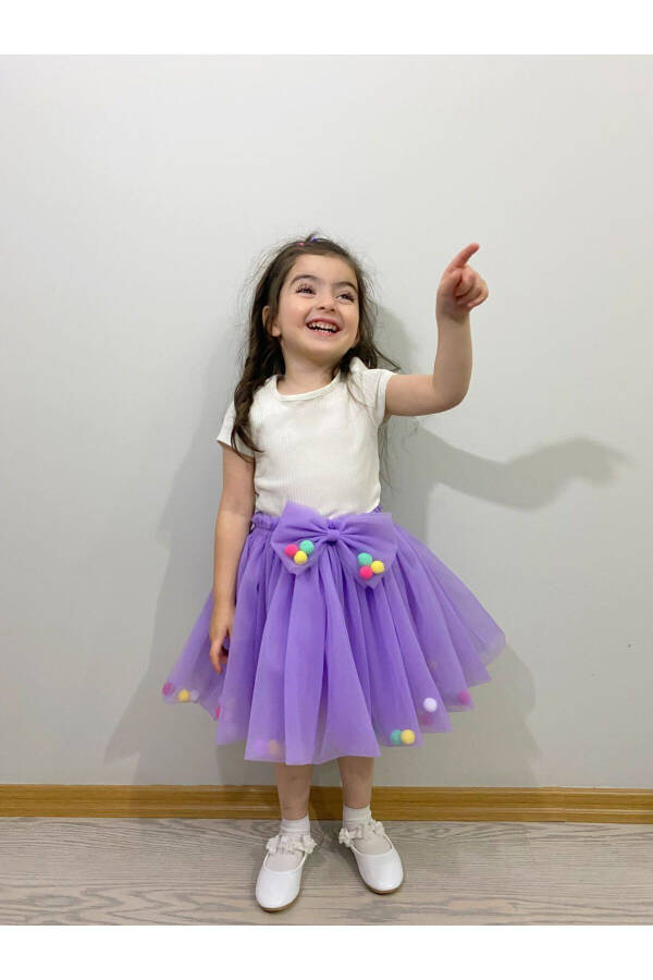 Girls Tutu Skirt, with Pom-poms or Plain - 11