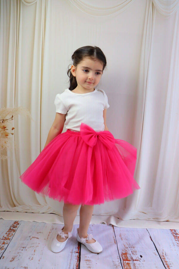 Girls Tutu Skirt, With Pom-Poms or Plain - 1