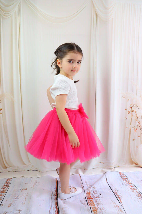 Girls Tutu Skirt, With Pom-Poms or Plain - 4