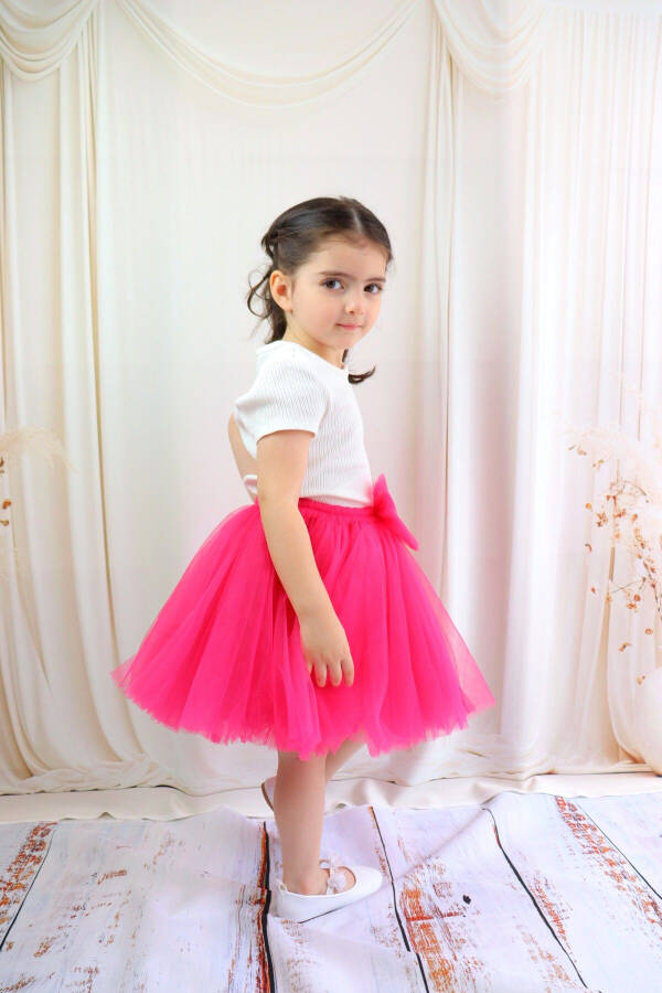 Girls Tutu Skirt, With Pom-Poms or Plain - 5