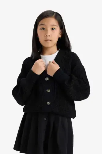 Girls V-Neck Cardigan A2298a823wn - 3