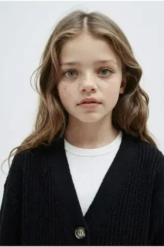 Girls V-Neck Cardigan A2298a823wn - 5