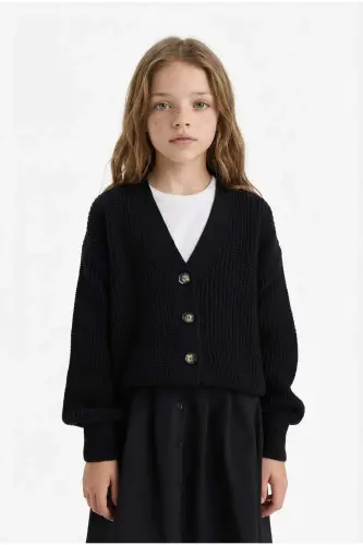 Girls V-Neck Cardigan A2298a823wn - 1