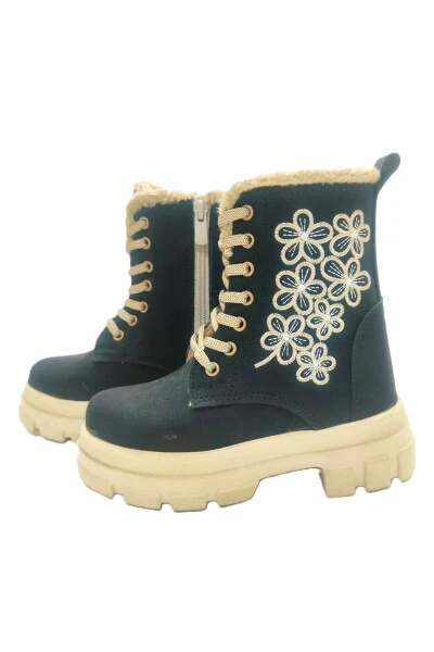 Girls' waterproof, fleece-lined boots with zipper. - NETSHOES