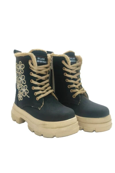 Girls' waterproof, fleece-lined boots with zipper. - 3