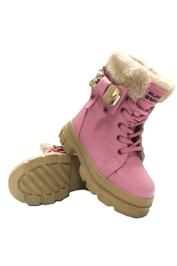 Girls' waterproof zippered boots with wool lining - 2
