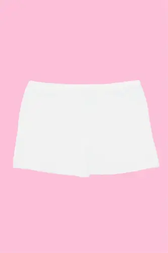 Girl's White 5-Piece Lycra Boxer Leggings - BÜYÜKBEDENIZ (1)