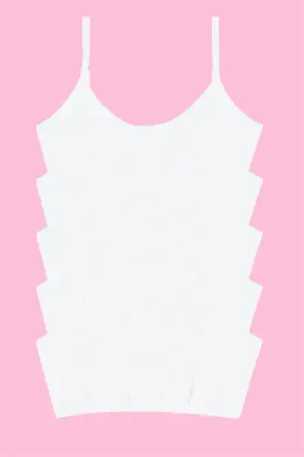 Girls White 6-Pack Non-Padded Training Bra, Cotton Stretch Bustier, Young Girl's Half Tank Top - 1