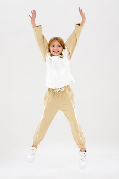 Girl's White Hooded Sweatshirt - 3