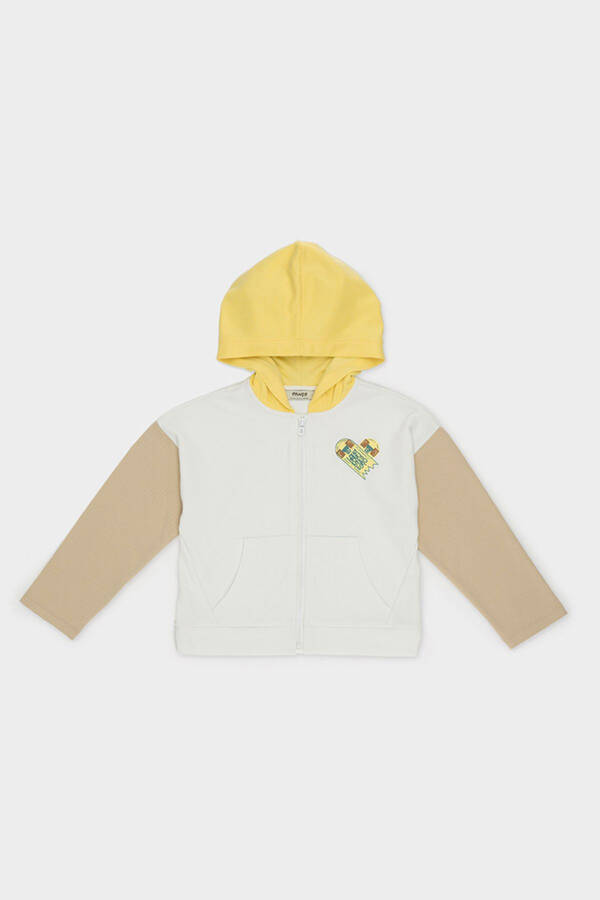 Girl's White Hooded Sweatshirt - 4