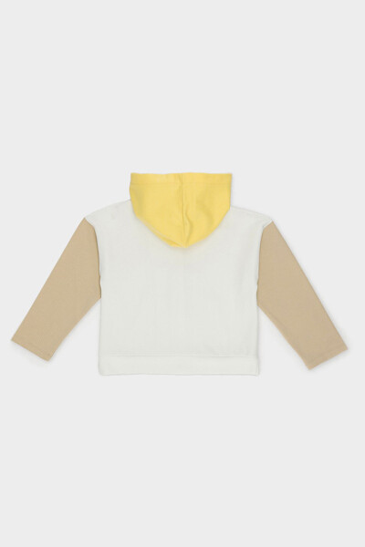 Girl's White Hooded Sweatshirt - 5