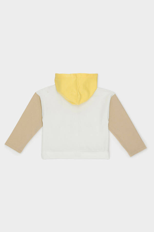 Girl's White Hooded Sweatshirt - 5