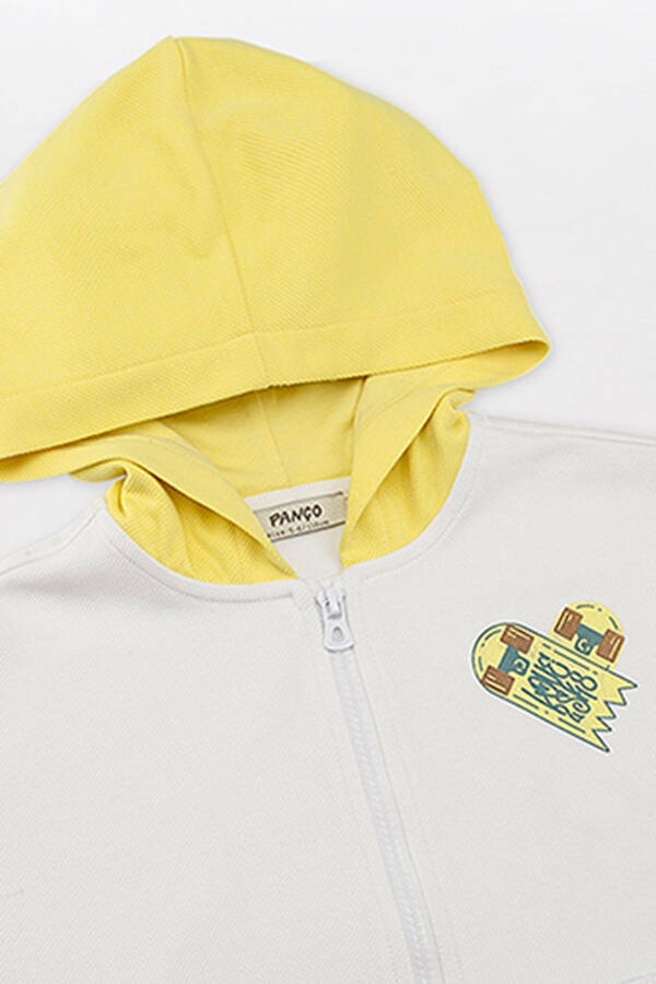 Girl's White Hooded Sweatshirt - 6