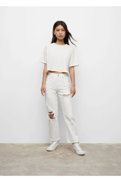 Girls White Pants - 4