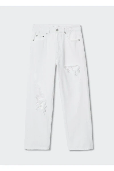 Girls White Pants - 5