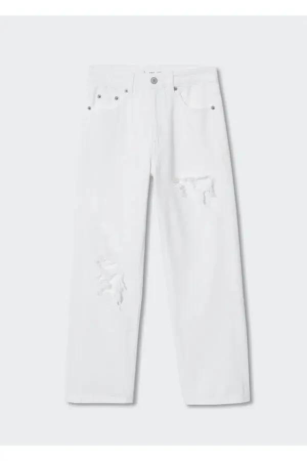 Girls White Pants - 5