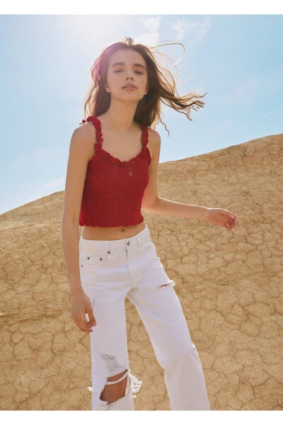 Girls White Pants - 6