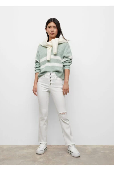 Girl's White Pants - 1