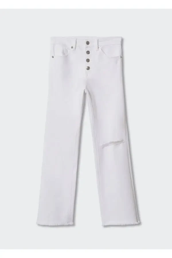 Girl's White Pants - 2