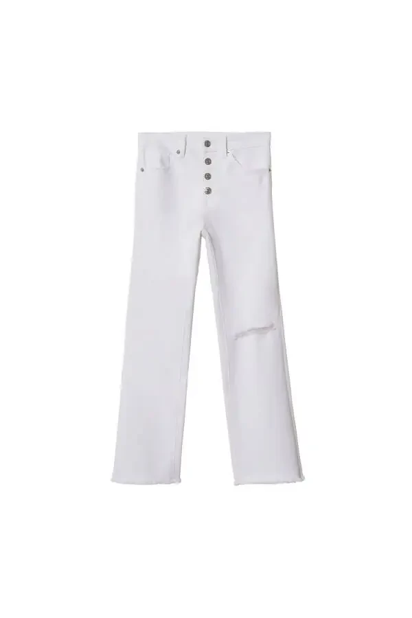 Girl's White Pants - 3