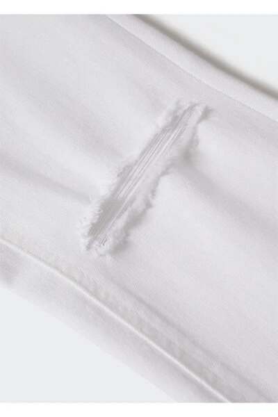 Girl's White Pants - 8