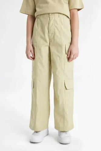 Girls' Wide Leg Cargo Wide Leg Cotton Trousers C1644a824sp - 6