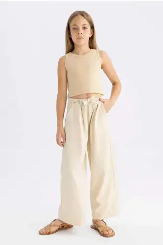 Girls' Wide Leg Trousers C0273A824SM - DEFACTO (1)