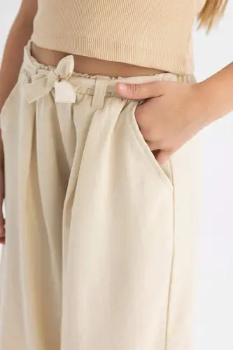 Girls' Wide Leg Trousers C0273A824SM - 5