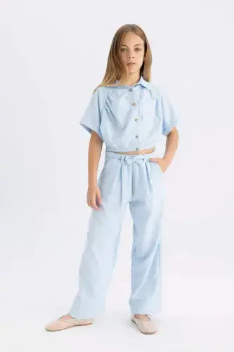 Girls Wide Leg Trousers C0273A824SM - 1