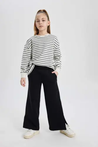 Girls Wide Leg Wide Ripped Hem Trousers C0310a824sm - 1