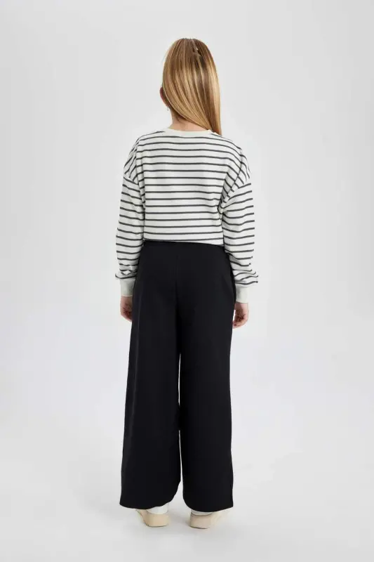 Girls Wide Leg Wide Ripped Hem Trousers C0310a824sm - 6