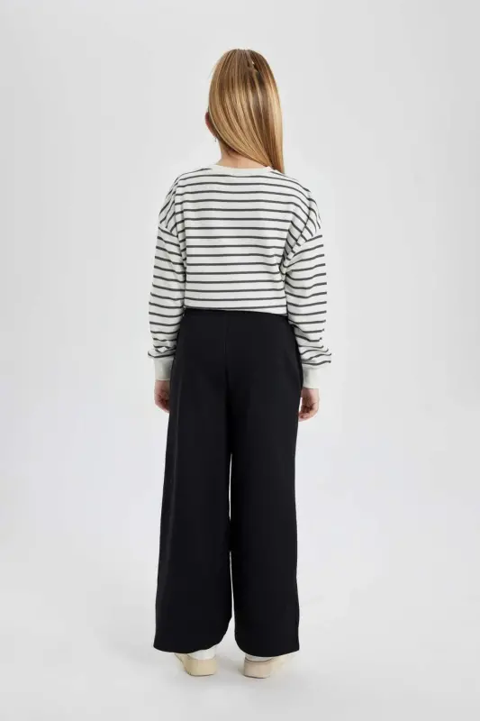 Girls Wide Leg Wide Ripped Hem Trousers C0310a824sm - 12