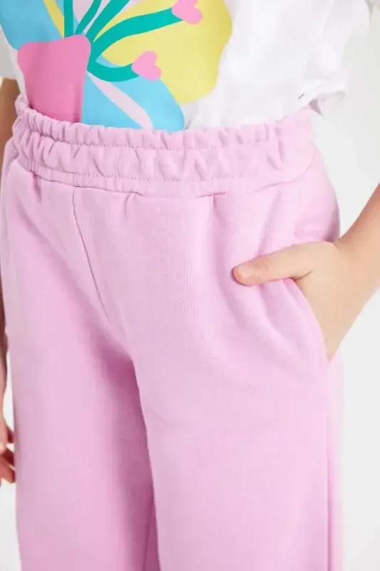 Girls Wide Leg Wide Slit Pants C0310a824sm - 5