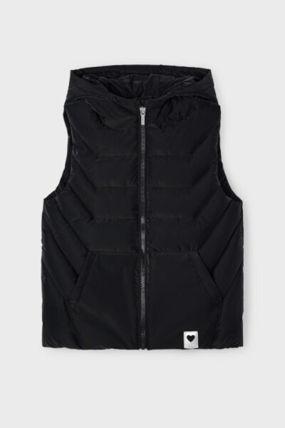 Girls Winter Padded Vest (Black) - 1