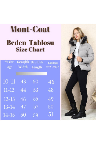 Girls Winter Sport Fur Jacket - 11-15 Years - 3