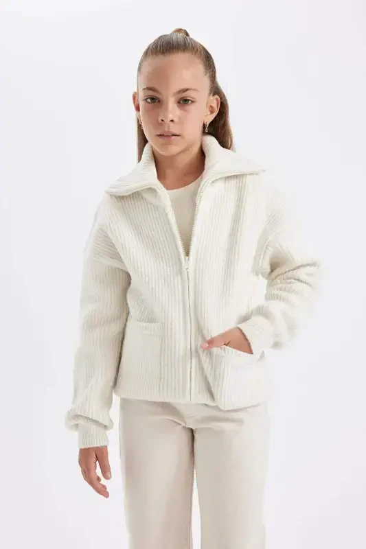 Girls' Zippered School Cardigan C6924A824AU - 2