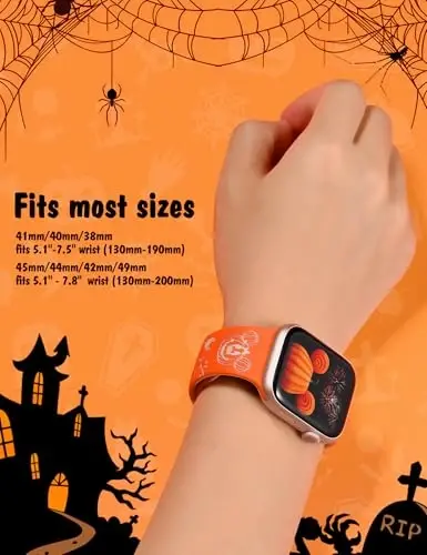 Girovo Cartoon Engraved Bands Apple Watch Band 40/38/41/42/49/45/44/46mm Women bilan mos keladi, Two-Tone Cute Soft Silicone Stylish Sport Strap iWatch Series 10/9/8/7/6/5/4/3/2/1/SE uchun - 9