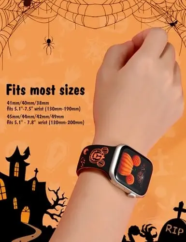 Girovo Cartoon Engraved Bands Compatible with Apple Watch Band 40/38/41/42/49/45/44/46mm Women, Two-Tone Cute Soft Silicone Stylish Sport Strap for iWatch Series 10/9/8/7/6/5/4/3/2/1/SE - 3