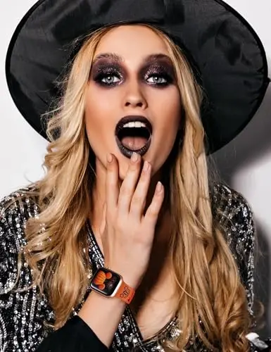 Girovo Cartoon Engraved Bands Compatible with Apple Watch Band 40/38/41/42/49/45/44/46mm Women, Two-Tone Cute Soft Silicone Stylish Sport Strap for iWatch Series 11/10/9/8/7/6/5/4/3/2/1/SE Ultra - 5