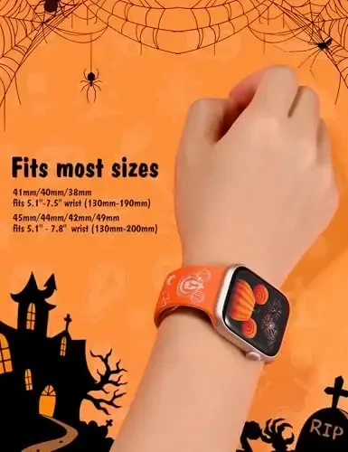 Girovo Cartoon Engraved Bands Compatible with Apple Watch Band 40/38/41/42/49/45/44/46mm Women, Two-Tone Cute Soft Silicone Stylish Sport Strap for iWatch Series 11/10/9/8/7/6/5/4/3/2/1/SE Ultra - 3