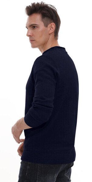 GIRUNS Erkaklar uchun Crewneck Sviter Yumshoq Kundalik Sviterlar Erkaklar uchun Klassik Pulover Sviterlar Qovurg'ali Qirrasi bilan - 3