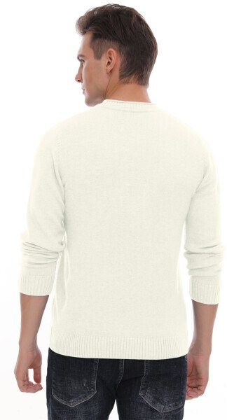 GIRUNS Erkaklar uchun Crewneck Sviter Yumshoq Kundalik Sviterlar Erkaklar uchun Qovurg'ali Qirrali Klassik Pulover Sviterlar - 4