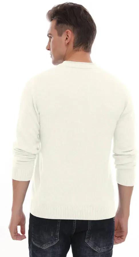 GIRUNS Erkaklar uchun Crewneck Sviter Yumshoq Kundalik Sviterlar Erkaklar uchun Qovurg'ali Qirrali Klassik Pulover Sviterlar - 4