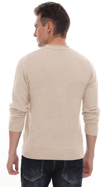GIRUNS Men's Crewneck Sweater Soft Casual Sweaters for Men Classic Pullover Sweaters with Ribbing Edge- - 4