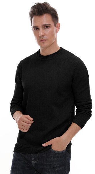 GIRUNS Men's Crewneck Sweater Soft Casual Sweaters for Men Classic Pullover Sweaters with Ribbing Edge- - GIRUNS (1)