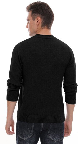 GIRUNS Men's Crewneck Sweater Soft Casual Sweaters for Men Classic Pullover Sweaters with Ribbing Edge- - 4