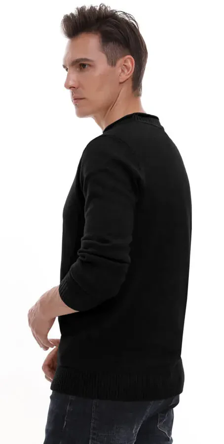 GIRUNS Men's Crewneck Sweater Soft Casual Sweaters for Men Classic Pullover Sweaters with Ribbing Edge - 3