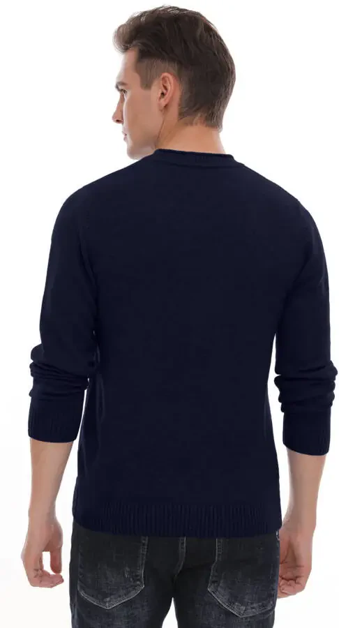 GIRUNS Men's Crewneck Sweater Soft Casual Sweaters for Men Classic Pullover Sweaters with Ribbing Edge - 4